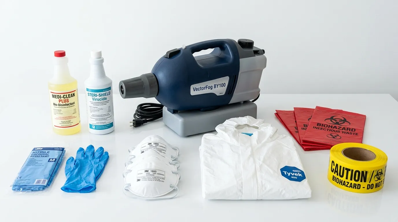 Professional biohazard remediation crew working in Southbury